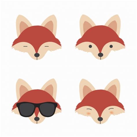 set  fox characters illustration stock vector  cwihad