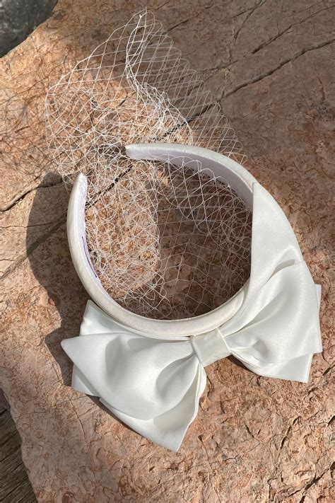 GIGI BOW BRIDAL HEADBAND IVORY – Bonitoandgrace
