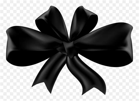 Black Bow Png Clip Art - Ribbon Clipart Black And White - FlyClipart