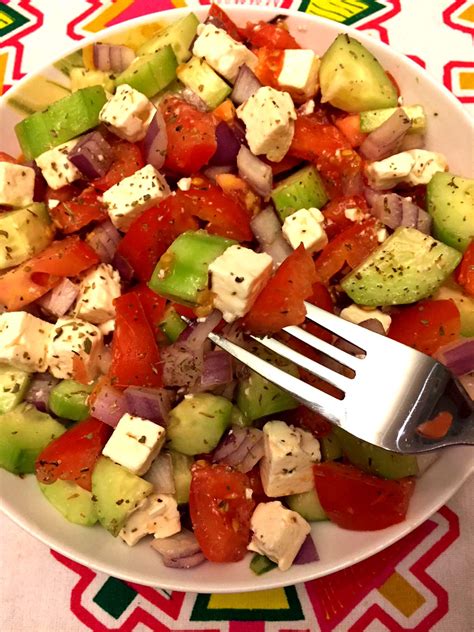 amazing greek pasta salad  feta cucumbers tomatoes