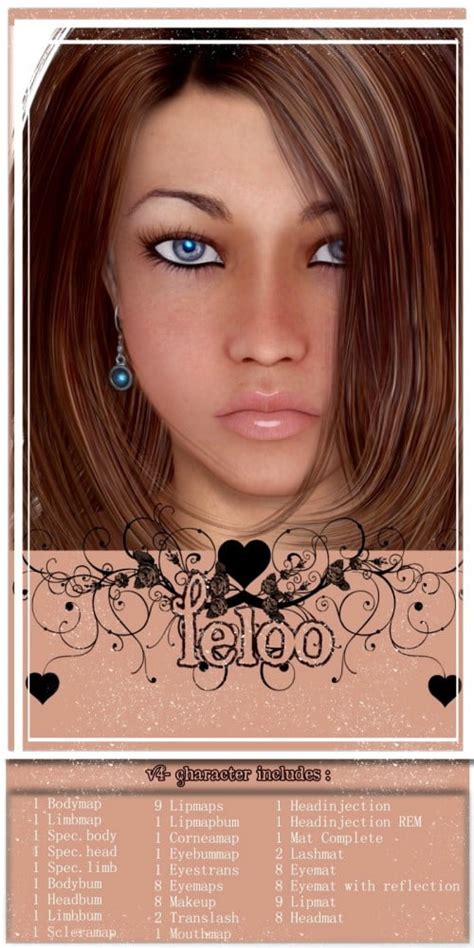 LELOO - V4-Character ⋆ Freebies Daz 3D