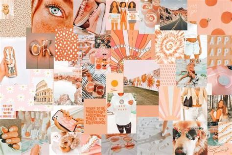 Aesthetic Peach Collage Wallpaper Laptop - bmp-head