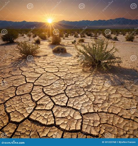 Dry Hot Orange Sahara Desert Stock Illustration - Illustration of