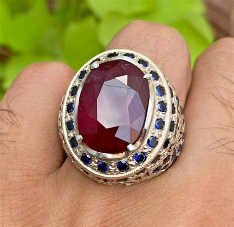 Pre-owned Handmade Original African Ruby Ring Real African Ruby Ring ...