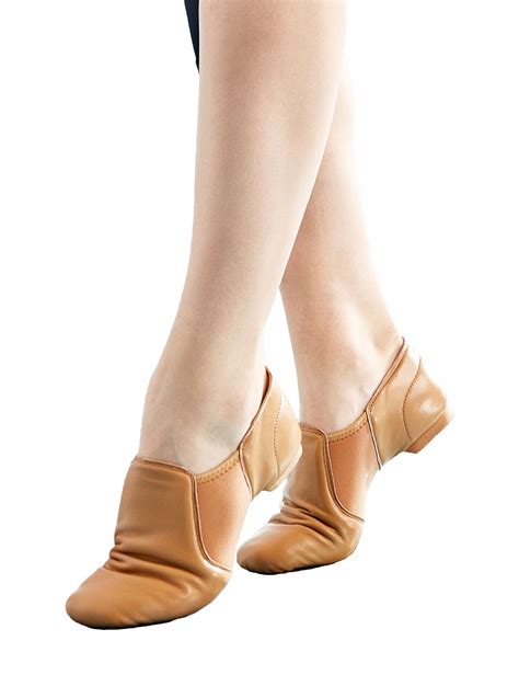 Daydance Tan Jazz Dance Shoes Leather Slip on Women - Walmart.com