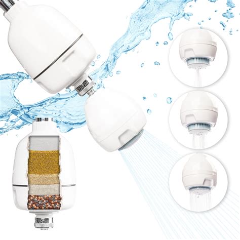 Afina High Pressure Filtered Shower Head - Advanced Filtration for Hair