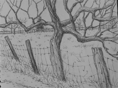 Farm Landscape Drawing at PaintingValley.com | Explore collection of ...