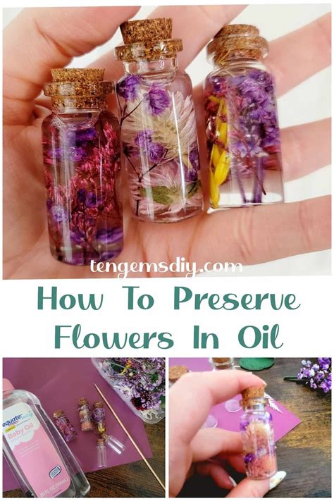 How to preserve flowers in oil – Artofit
