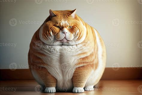lazy ultra fat cat illustration 23927409 Stock Photo at Vecteezy