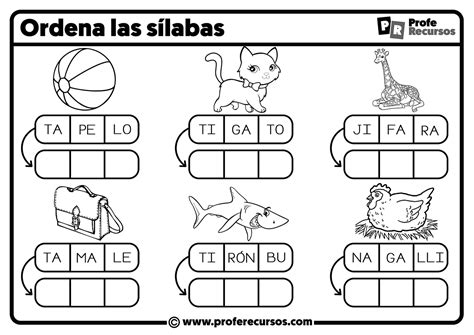 Ficha De Sílabas - Fichas de silabas para niños