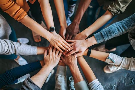 Premium Photo | Diverse hands coming together in teamwork Multicultural