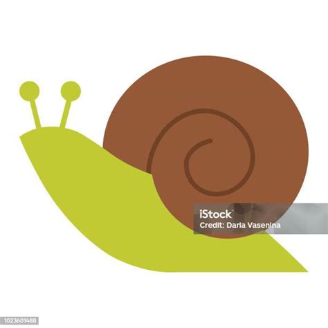 ikon siput vektor desain datar ilustrasi stok  gambar