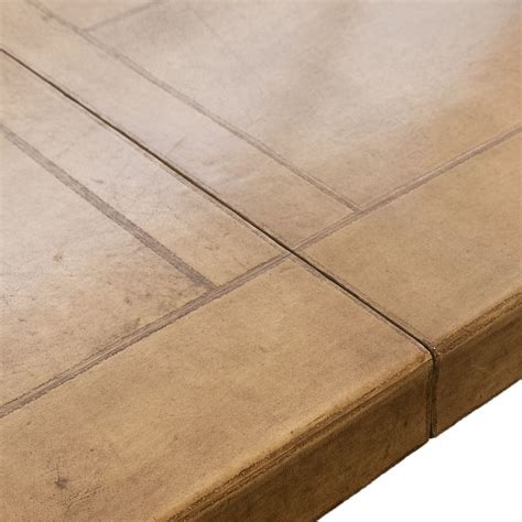 Designer Leather Wrapped Dining Table with 2 - 20” Leaves | Grandview