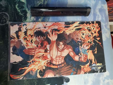 One Piece Card Game - Monkey.D.Luffy, Ace and Sabo Playmat – Red Riot