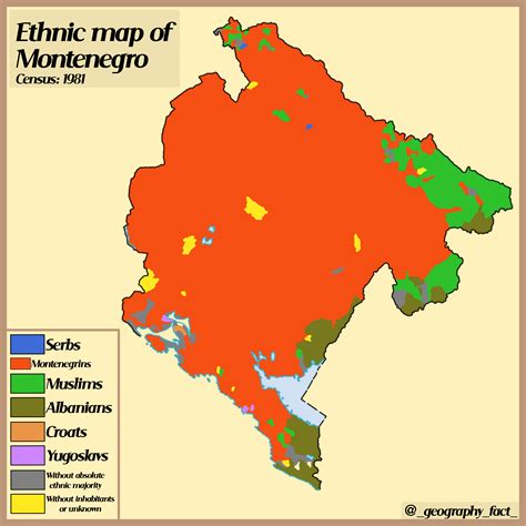 Ethnic map of Montenegro🇲🇪 1981. : r/montenegro