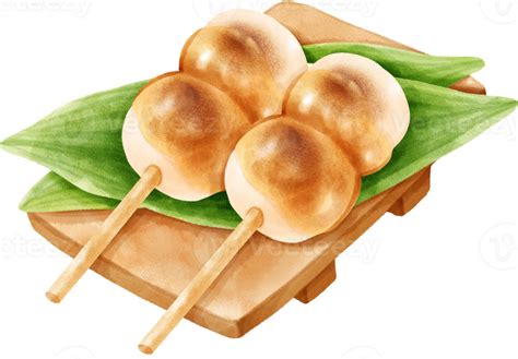 dango watercolor illustration  png