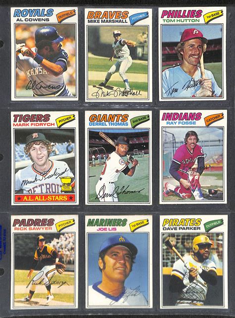 lot detail  topps baseball complete card set
