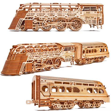 Wood Trick Atlantic Express Train 3D Wooden Puzzles for Adults and Kids