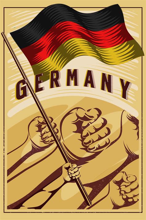 national flag  germany poster design illustration arms holding