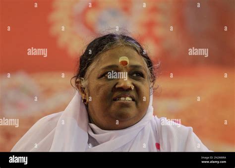 indian spiritual leader mata amritanandamayi attends  event