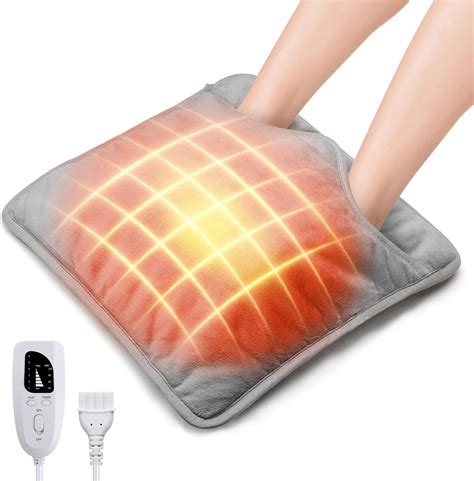 Xakay Electric Heated Foot Warmer with Soft Flannel, Fast Heating Foot