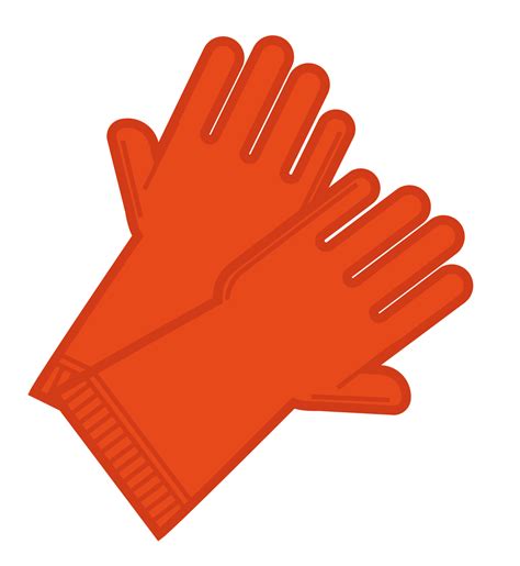 Rubber gloves for gardening or cleaning at home 19501000 Vector Art at