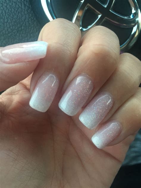 White ombre gel nail polish | White gel nails, Ombre gel nails, Ombre nails