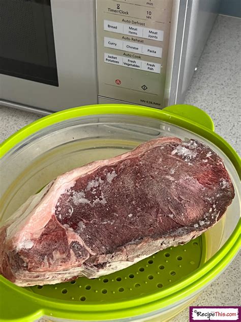 how long to defrost steak in microwave