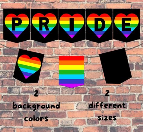 Pride Flags Printable Banner, Pride Month, 16 Pieces Bunting Set, Pride ...