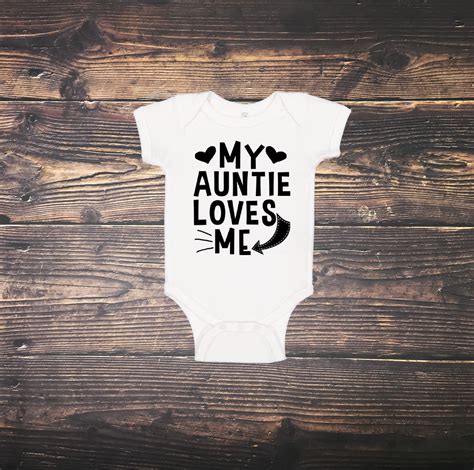 My Auntie Loves Me/ Baby Onesie SVG/ Aunt Gifts for New Babies/ Onesie