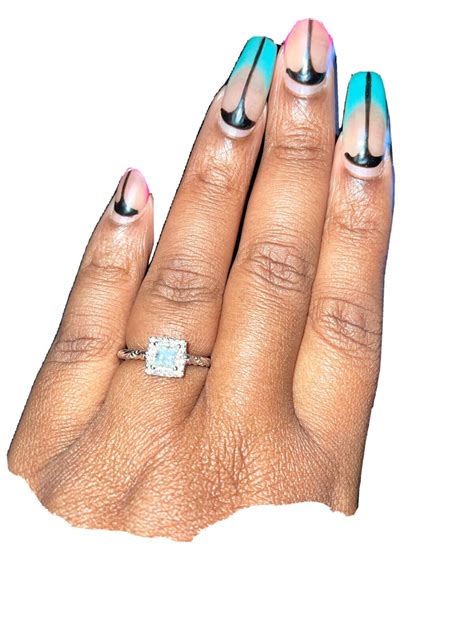 princess cut diamond engagement ring wedding set 9