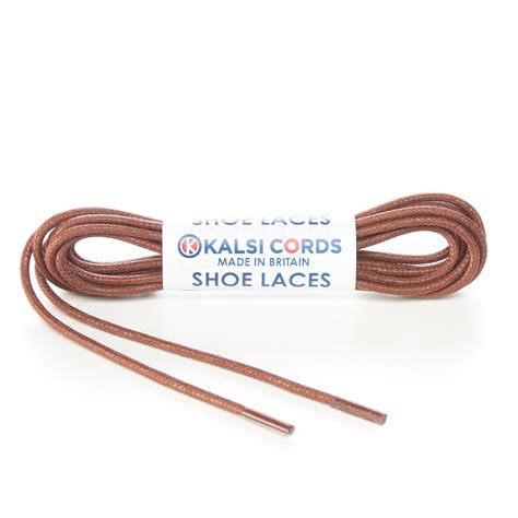 dark brown mm thin fine  waxed shoe laces  kalsi cords