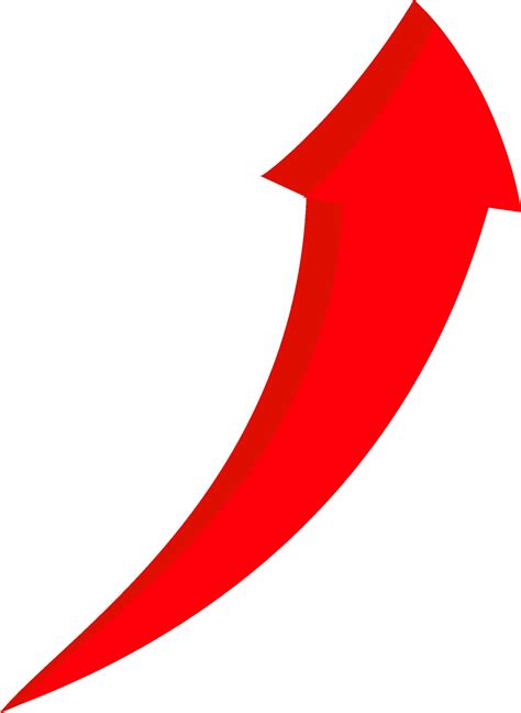 Growing Red Arrow up. Concept of sales symbol icon with realistic 3d