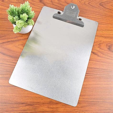 File Folder Metal Clipboard A4 Stainless Steel Clip Board Organizer
