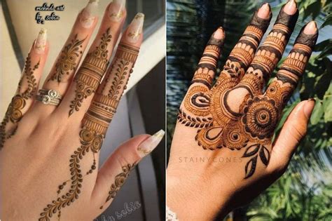 simple henna tattoos fingers finger henna  trending mehndi designs