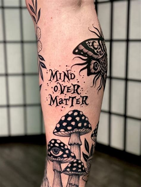 Mind over matter tattoo | Leg sleeve tattoo, Flash tattoo sleeve ...