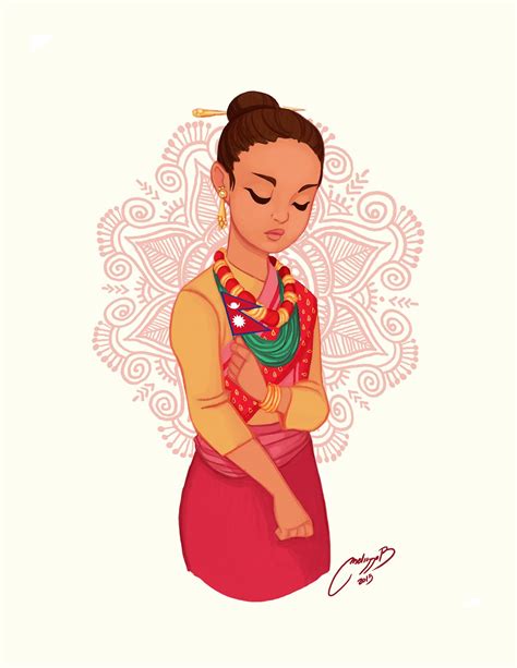 Nepal - Melissa Ballesteros | Nepal art, Girly art, Cute drawings