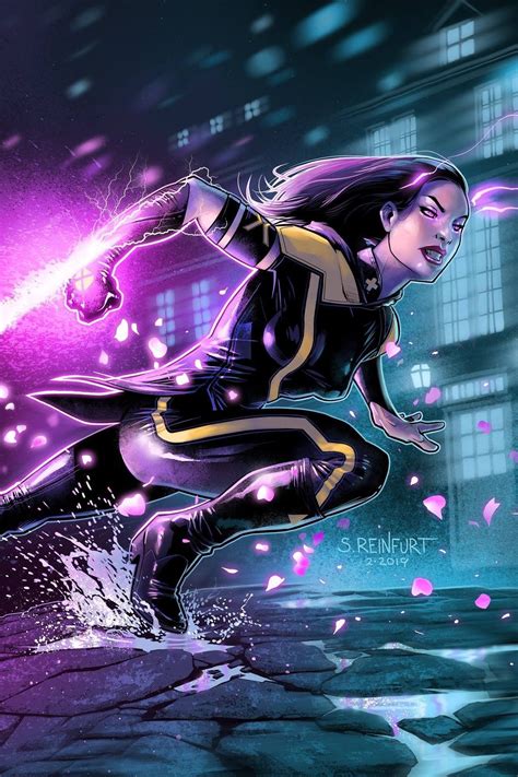 Psylocke by Stephen Reinfurt * | Psylocke, Superhero comics art, Marvel