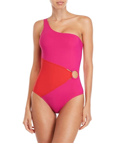 Colour Block One Piece Swimsuit – Warehouse of Ideas