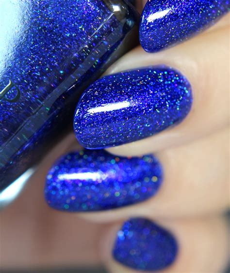 Downpour - Bold Indigo Blue Holographic Nail Polish by ILNP