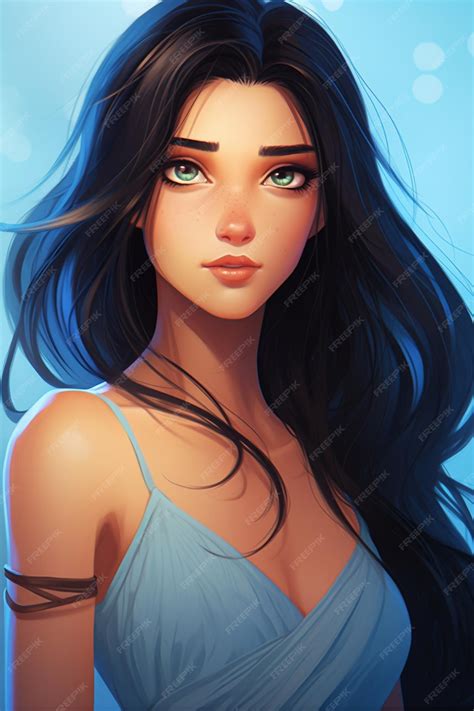 Premium Photo | Beautiful curvy latina with long blue and black or