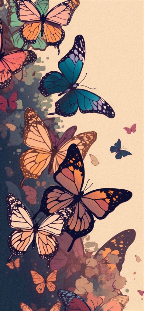 Butterflies Aesthetic Beige Wallpaper - Aesthetic Butterfly Wallpaper | Butterfly wallpaper ...