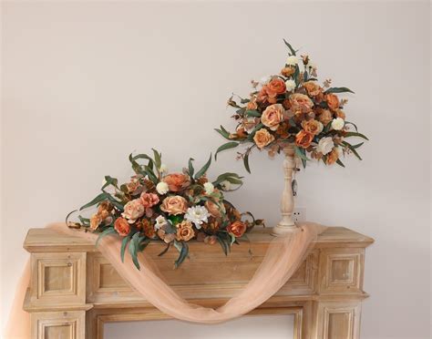 Brown,terracotta Rose Wedding Table Arrangement, Sweetheart Table,head