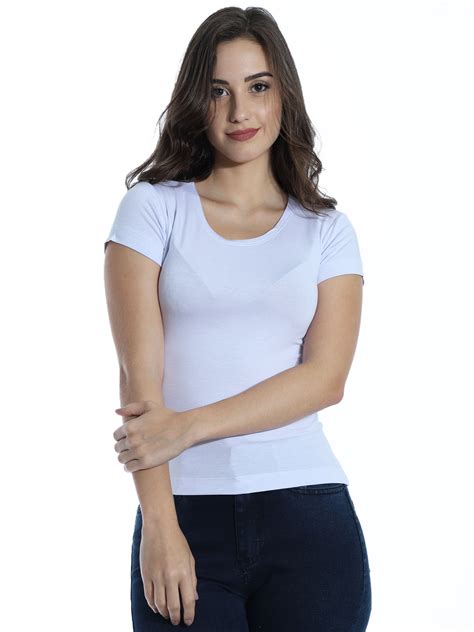 Baby Look Anistia de Visco Básica Feminina Branca