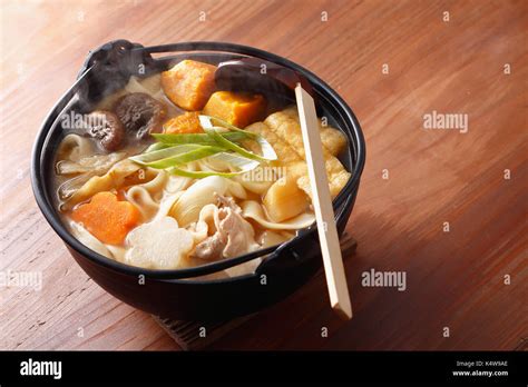 Japanese style Houtou noodles Stock Photo - Alamy