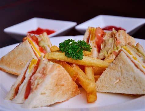 sandwich  french fries stock image image  fries