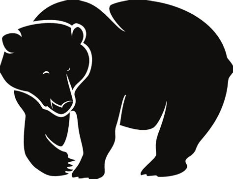 bear silhouette clipart, wild animal free svg file image - SVG Heart