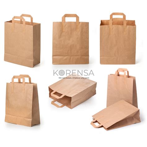 Flat Handle Paper Bags - Korensa