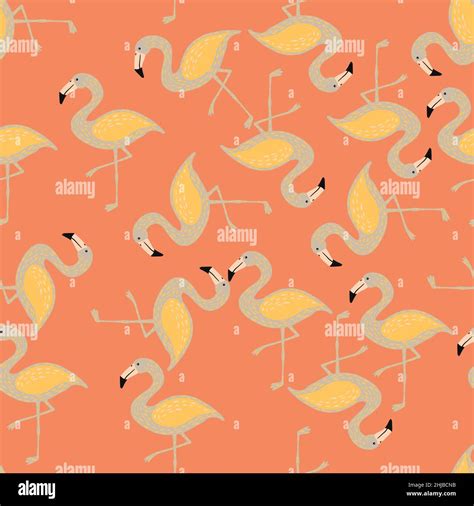 Random pastel tones seamless zoo pattern with grey and yellow colored