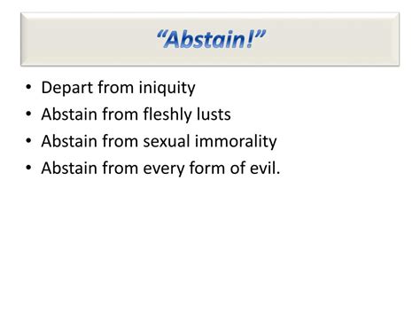 PPT - “Abstain” PowerPoint Presentation, free download - ID:2317186